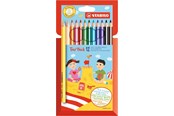 Skriv- och ritverktyg - STABILO Trio thick wallet of 12 colored pencils - 3168070203121