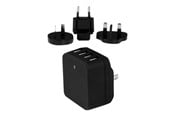 Tablet - Adapters & Chargers - StarTech.com 4-Port USB Wall Charger - International Travel - 34W/6.8A - USB4PACBK