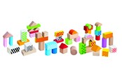 Träleksaker - Eichhorn Color Wooden Blocks - 100002226