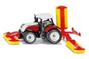 Leksaksbil - SIKU Steyr with Poettinger mower combination - 1672