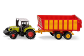 Leksaksbil - SIKU 1650 Claas Tractor with Silage Wagon 1:72 - 541671