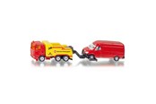 Leksaksbil - SIKU 1667 Towing vehicle with passenger car - 541887