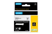 Papper, Fotopapper & Etiketter - DYMO Dymo Rhino permanent polyester 24 mm x 5.5 m - svart på vit - 1734523