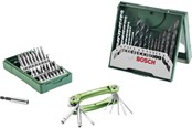 Verktyg - Bosch 15-delars blandad borrsats + 25-delars skruvbitsats + sexkants-vikverkyg - 2607017333