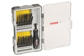 Borr & Bits - Bosch 37 delar skruvdragarset med handtag PH1-2-3; PZ1-2-3; SL5-6; TH8-11-15-20-25-27-30-40; TQ6-8-10; HEX2-2,5-3-4-5-6; TW 1-2-3-4; SP 4-6-8-10; R1-2-3 - 2607017320