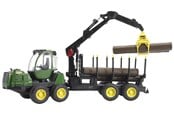 Leksaksbil - Bruder John Deere 1210E Forwarder with 4 trunks and grab - 2133