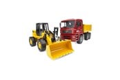 Leksaksbil - Bruder MAN TGA Construction truck with articulated road loader - 02752