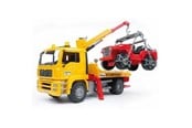 Leksaksbil - Bruder MAN TGA Breakdown-truck with cross country vehicle - 02750