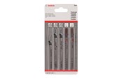 Verktyg - Bosch 5-delars sticksågsbladsats Wood and Plastics T 101 AO; T 101 B; T 101 D; T 102 H; T 102 D - 2608667858