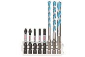 Borr & Bits - Bosch Hex-9 MultiConstruction 5,6,8 mm; Impact Power-bit 50 mm PH2, PZ2, T20, T25, T30 - 2608577144