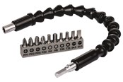 Borr & Bits - Bosch 11 delars flexibel plastförlängning SDB Plastförlängning, 300 mm, skruvmejsel spetssats, PH1, PH2, PH3, PZ2, Hex4, Hex5, T20, T25, SL 0.6x4.5; SL 0.8x5.5 - 2608522377