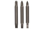 Borr & Bits - Bosch 3-delars dubbelklingsats för Phillips-skruvar och längsslitsskruvar (PH, S) S0,6x4,5-PH1; S0,8x5,5-PH2; S1,2x6,5-PH3; 60 mm - 2609255959