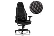 Gamingstol - noblechairs ICON Series Real Leather - Black Gaming Stol - Svart - Läder - Upp till 150 kg - NBL-ICN-RL-BLA