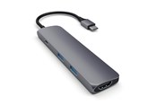 Dockning - Satechi Slim Aluminum Multi-Port Adapter - USB-C Interface - 4K HDMI - 2-Port USB-A - ST-CMAM