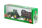 Leksaksbil - SIKU 1:50 Tractor With Forestry Trailer - S-1954