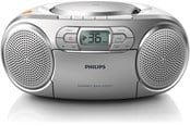 DAB, Nätverk & Klockradio - Philips AZ127 - boombox - CD Cassette - FM - Stereo - Silver - AZ127/12