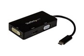 Displaykabel - StarTech.com USB-C Multiport Adapter - 3-in-1 USB C to HDMI DVI or VGA - ekstern videoadapter - CDPVGDVHDBP