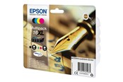 Skrivartillbehör-bläck-toner - Epson 16XL Multipack - 4 pakker - XL - sort gul cyan magenta - original - blækpatron - C13T16364022