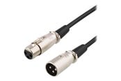 KVM cable - Deltaco XLR-lydkabel 3-pin han - 3-pin hun 15m - XLR-1150