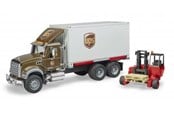 Leksaksbil - Bruder MACK Granite UPS logistics truck with forklift - 02828