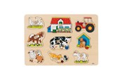 Träleksaker - Goki Wooden Bubble Puzzle Farm - 57908