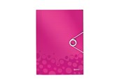 Mappar och Skrivplattor - Leitz Snoddmapp 3-klaff  WOW A4 PP rosa - 45990023