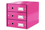 Arkivering & Förvaring - Leitz Förvaringsbox Click & Store WOW 3 lådor Rosa - 60480023