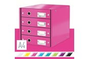 Arkivering & Förvaring - Leitz Förvaringsbox Click & Store WOW 4 lådor Rosa - 60490023