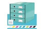 Arkivering & Förvaring - Leitz Förvaringsbox Click & Store WOW 4 lådor Isblå - 60490051