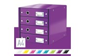 Arkivering & Förvaring - Leitz Förvaringsbox Click & Store WOW 4 lådor Lila - 60490062