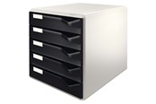 Skrivbordstillbehör - Leitz Blankettbox med 5-lådor A4 Svart - 52800095