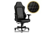 Gamingstol - noblechairs HERO Gaming Chair - Black/Gold Gaming Stol - Svart / Guld - PU-skin - Upp till 150 kg - NBL-HRO-PU-GOL
