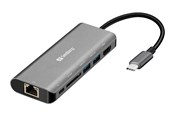 Dockning - Sandberg USB-C Dock HDMI+LAN+SD+USB100W - 136-18