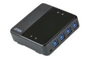 USB Hub - ATEN USB 4-port USB 3.0 Peripheral Sharing Device USB Hub - 4 porte - Grey - US434-AT
