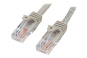 Nätverkskabel - StarTech.com 0.5m Gray Cat5e / Cat 5 Snagless Ethernet Patch Cable 0.5 m - patch cable - 50 cm - grey - Grå - 0.5m - 45PAT50CMGR