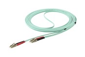 Nätverkskabel - StarTech.com 5m Aqua OM4 Duplex Multimode Fiber Optic Cable- 50/125 - LC/LC - network cable - 5 m - aqua - Blå - 5m - 450FBLCLC5