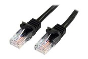 Nätverkskabel - StarTech.com 10m Black Cat5e / Cat 5 Snagless Ethernet Patch Cable 10 m - patch cable - 10 m - black - Svart - 10m - 45PAT10MBK