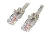 Nätverkskabel - StarTech.com Snagless Cat 5e UTP Patch Cable - patch cable - 15 m - grey - Grå - 15m - 45PAT15MGR