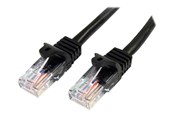 Nätverkskabel - StarTech.com 5m Black Cat5e / Cat 5 Snagless Patch Cable 5 m - patch cable - 5 m - black - Svart - 5m - 45PAT5MBK