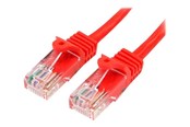 Nätverkskabel - StarTech.com 5m Red Cat5e / Cat 5 Snagless Ethernet Patch Cable 5 m - network cable - 5 m - red - Röd - 5m - 45PAT5MRD