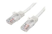 Nätverkskabel - StarTech.com 5m White Cat5e / Cat 5 Snagless Ethernet Patch Cable 5 m - network cable - 5 m - white - Vit - 5m - 45PAT5MWH