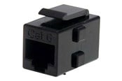 Nätverkskabel - StarTech.com Cat 6 RJ45 Keystone Jack Network Coupler - F/F - network coupler - black - Svart - C6KEYCOUPLER