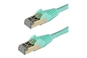 Nätverkskabel - StarTech.com 2m Aqua Cat6a / Cat 6a Shielded Ethernet Patch Cable 2 m - patch cable - 2 m - aqua - Grön - 2m - 6ASPAT2MAQ