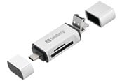 Flashram Reader & Adapter - Sandberg Card Reader - USB-C | USB-A | Micro-USB | SD/Micro SD - 136-28
