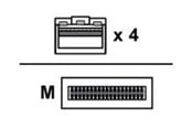 Nätverkskabel - Lenovo Breakout - 100GBase-CU direct attach cable - 5 m - 5m - 7Z57A03566