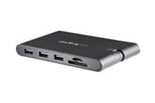 Dockning - StarTech.com USB-C Multiport Adapter w/ HDMI and VGA - 3x USB 3.0 - SD - PD - external video adapter - black - DKT30CHVSCPD