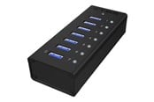 USB Hub - ICY BOX IB-AC618 USB Hub - USB 3.2 - 7 porte - Svart - IB-AC618