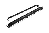 Nätverks tillbehör - Gembird NPP-C524CM-001 - patch panel with cable management - 1U - 19" - NPP-C524CM-001