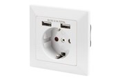 Mobile - Adapters & Chargers - DIGITUS Socket with 2 USB ports - DA-70613