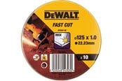Vinkelslip - Dewalt 125mm x 1mm Cutting Disc 10/TIN (10 TIN Display) - DT3507-QZ